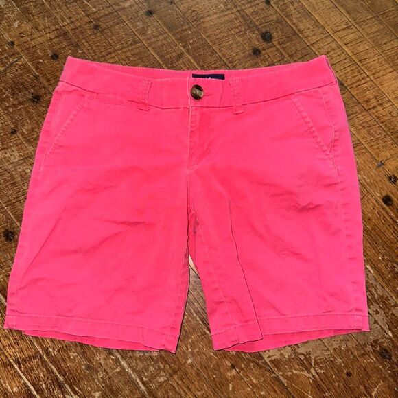 American Eagle pink barbiecore Bermuda 4 minimalist shorts - Picture 1 of 4